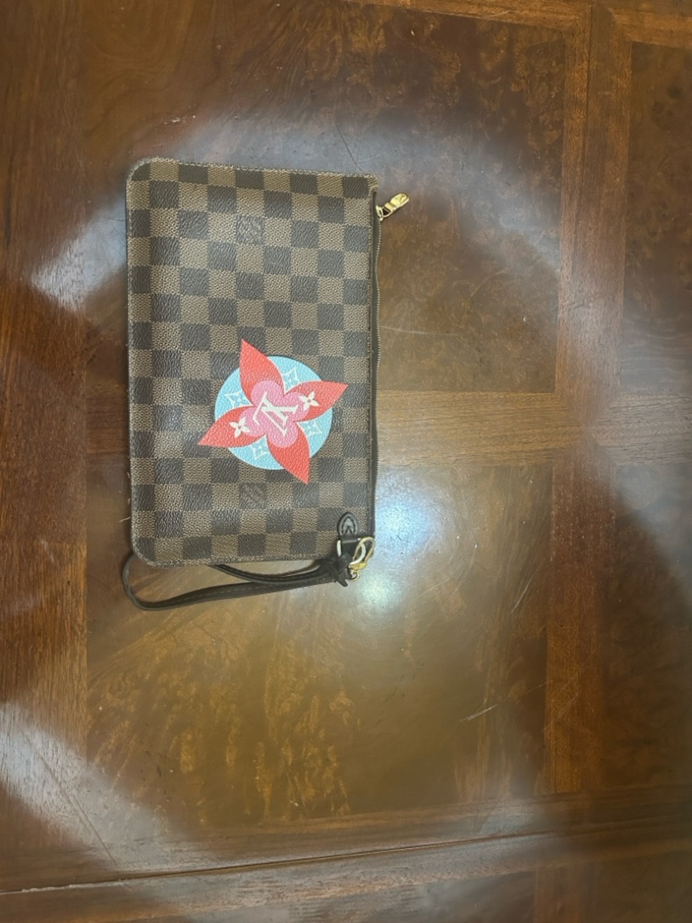 Louis Vuitton Damier Ebene Wristlet Pouch (Custom Design) - Picture 4 of 11